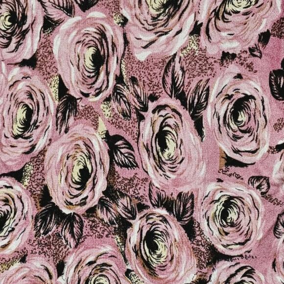 Mainbocher Pure Cashmere Sweater Size S Pink Floral Rose Romantic Granny Casual - Picture 3 of 6